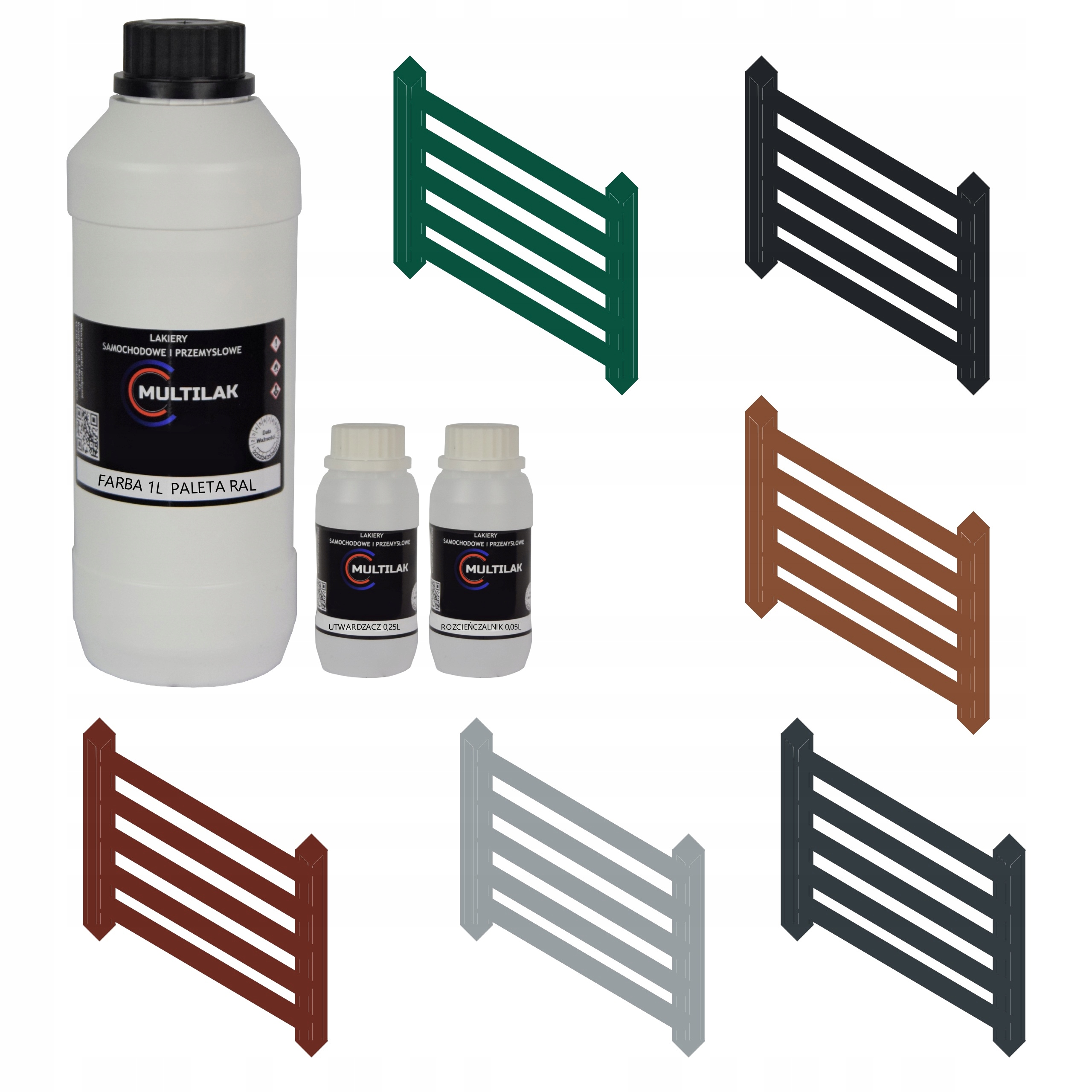 

Farba Do Bram I Ogrodzeń 3w1 Lakier 1L Paleta Ral