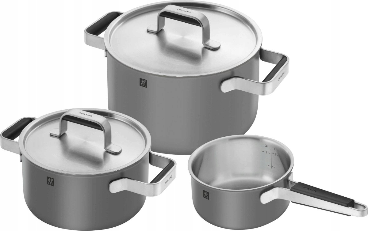 Súprava Hrncov Komplet Zwilling Pure 3ks oceľová na plyn a indukciu