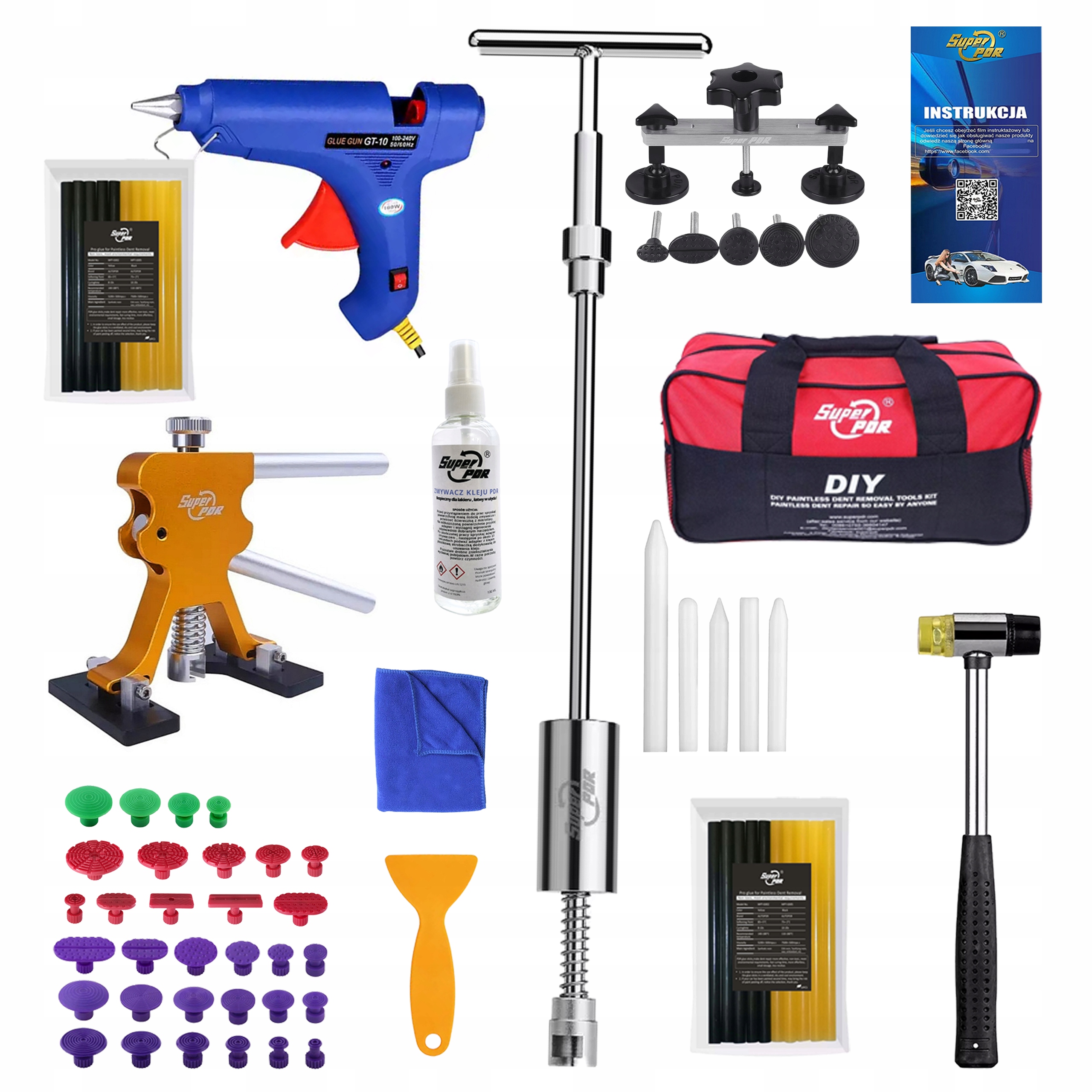 Sada pro odstranění promáčklin karoserie Silné Lepidlo pdr