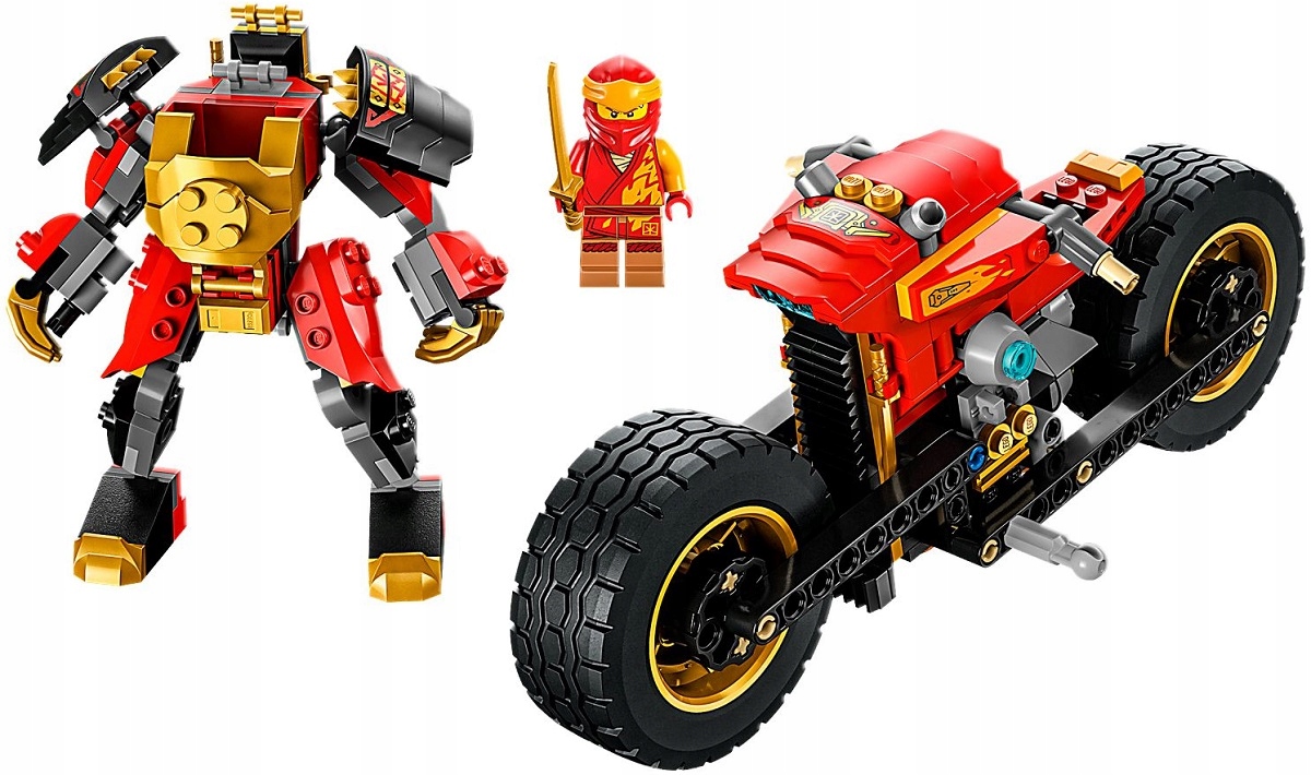 312 ele stavebnice Lego Ninjago Jezdec Mech Kaia 71783