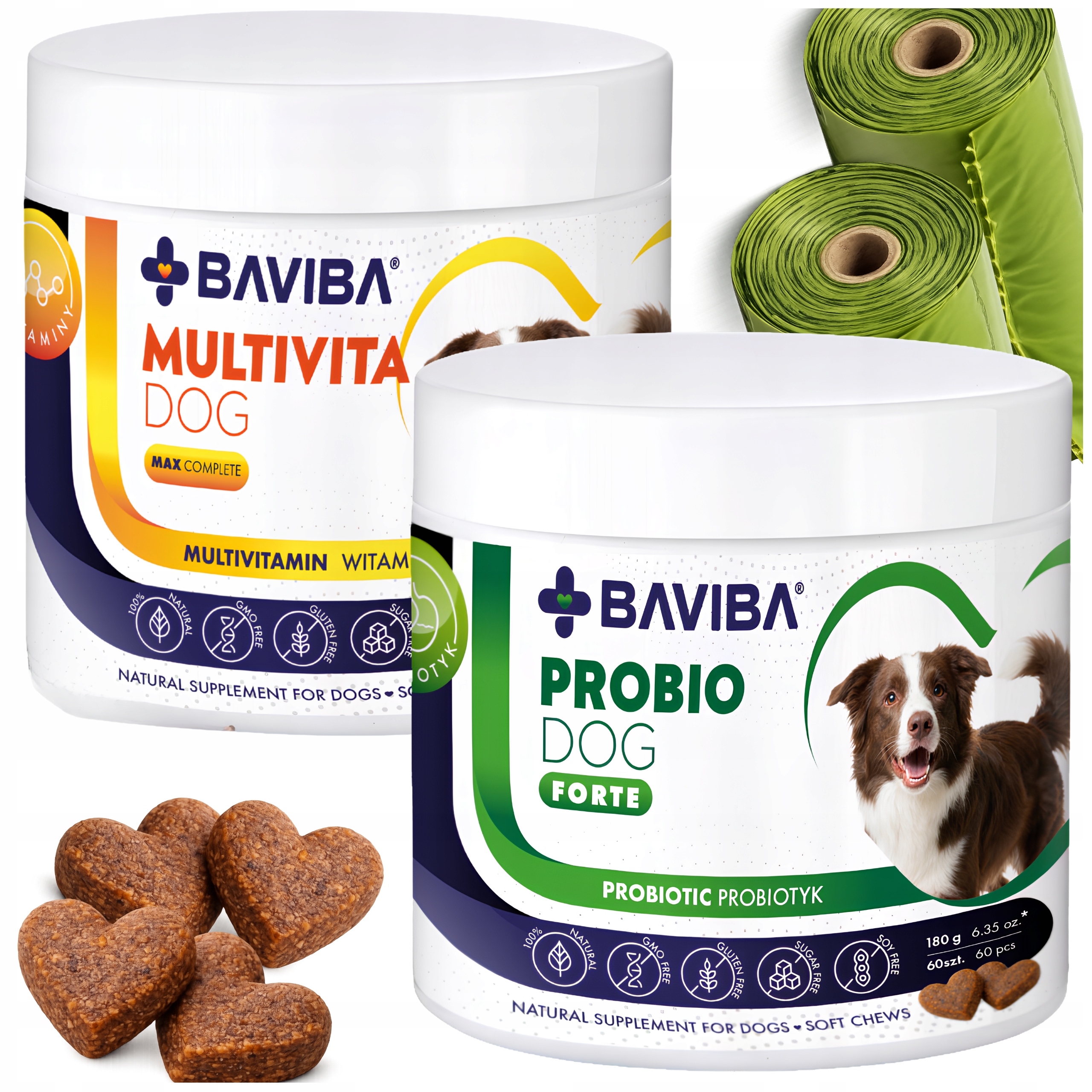 Zestaw Baviba ProBioDOG Forte Multivita Dog Max Suplementy dla Psa 120szt