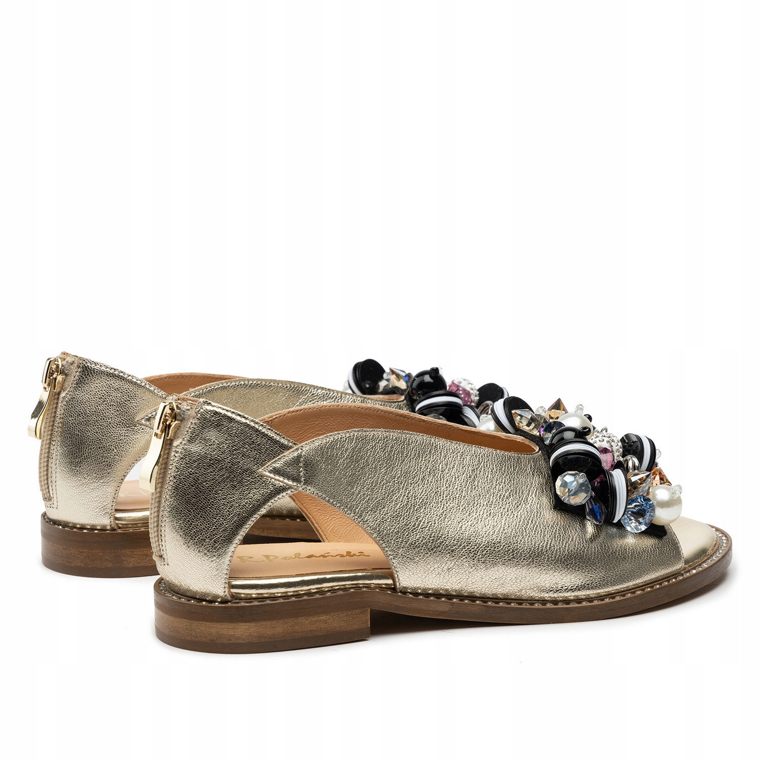 Sandały R.Polański 1661 - Złoty Lico Marka R.Polański