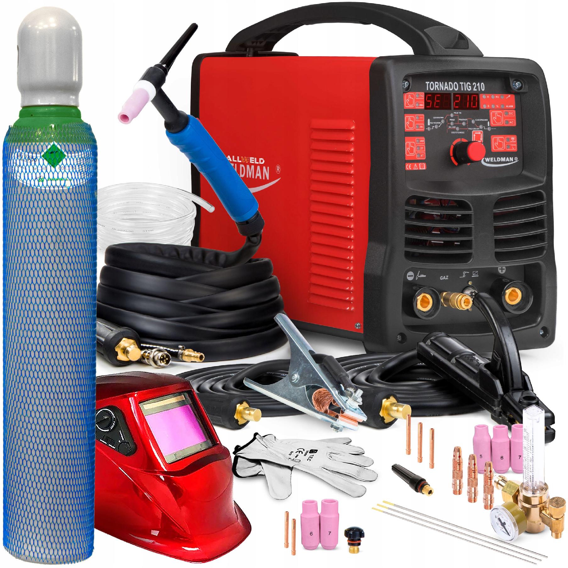 Svářečka Weldman Tornádo 210 Tig Ac DC Mma Puls 200A 230V Igbt Hf Hliník