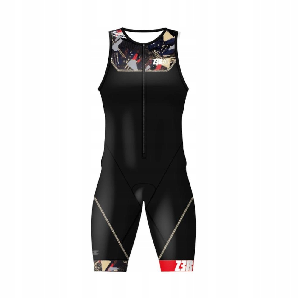 Zerod triatlonový oblek bez rukávů Start Trisuit, psycho champagne [M]