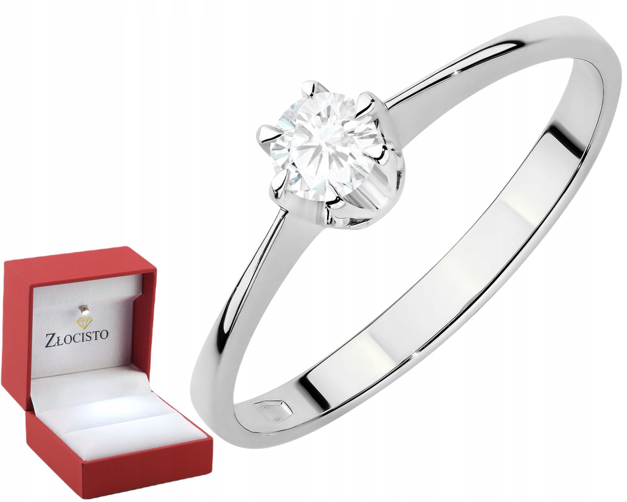 Bílé Zlato Laboratorní Diamant Prstýnek 585