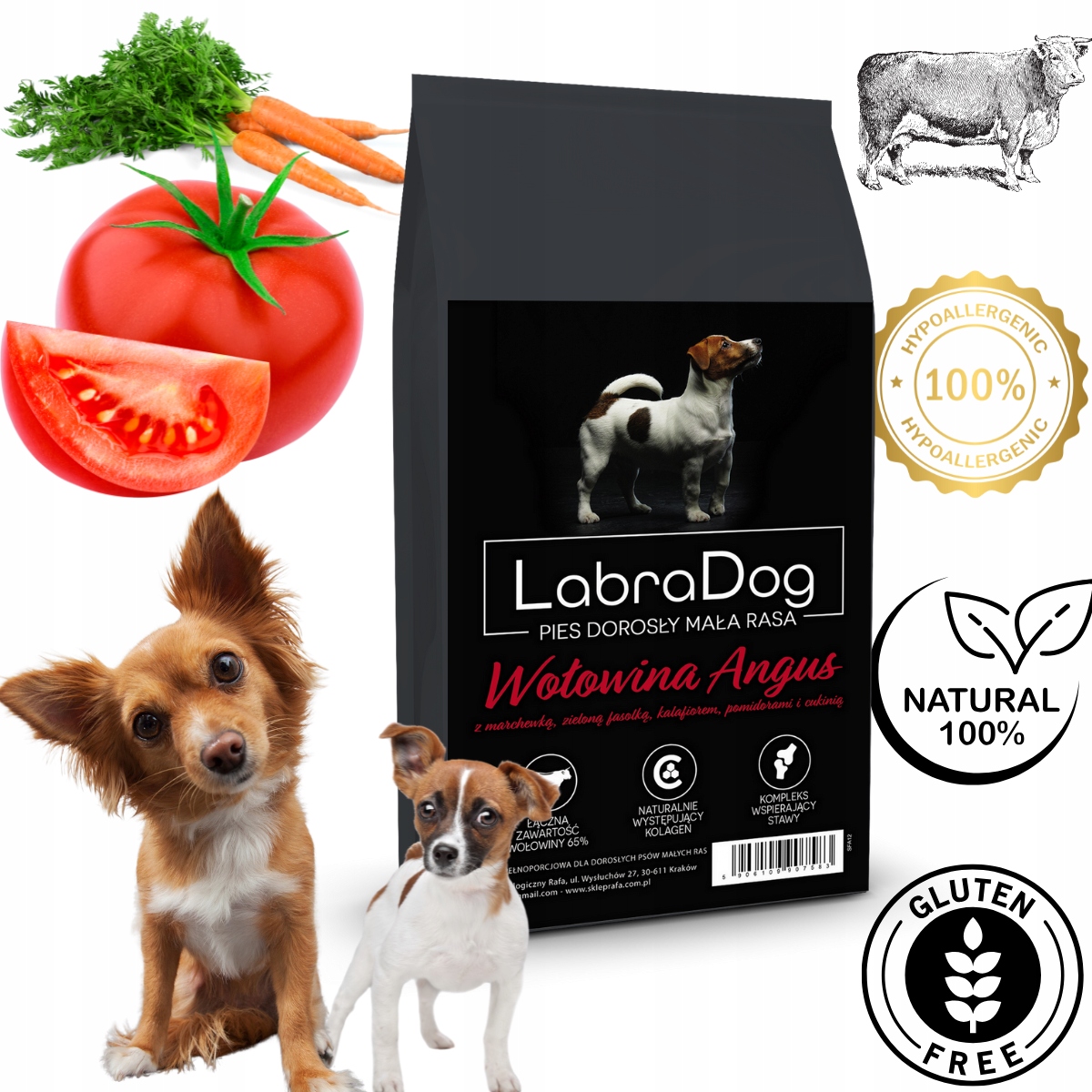 Levně LabraDog Superfood Premium Hovězí maso Angus na pigmentové skvrny a skvrny 2 kg