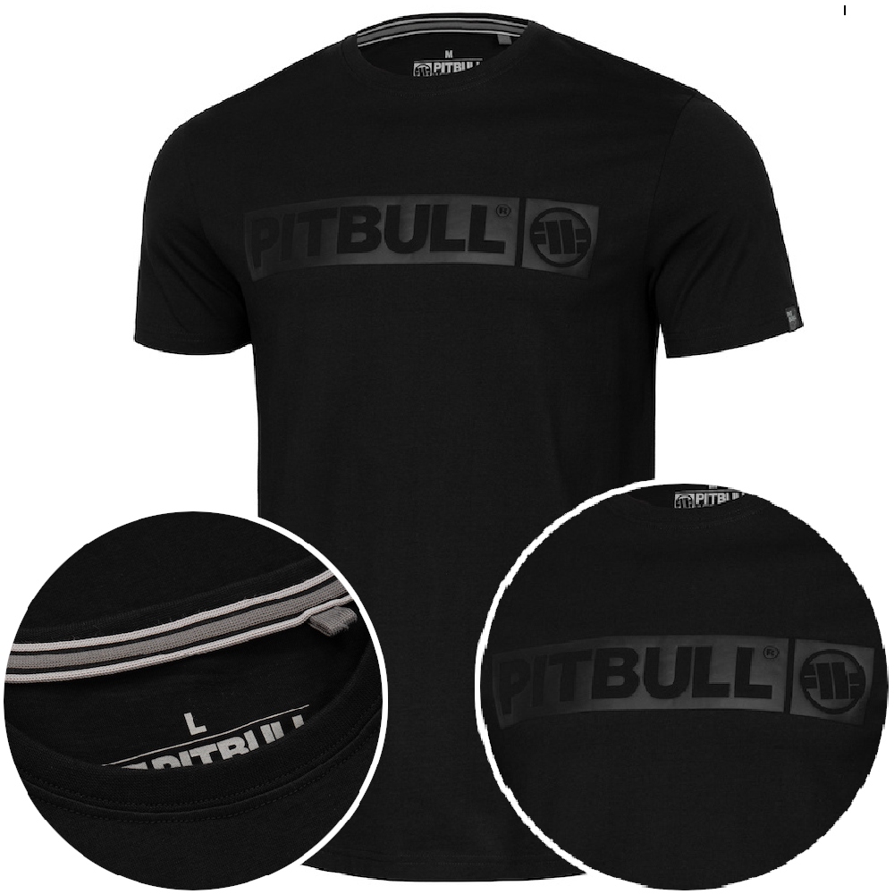 Męska Koszulka Bawełniana T-shirt Bawełniany Pit Bull Hilltop All Black_l