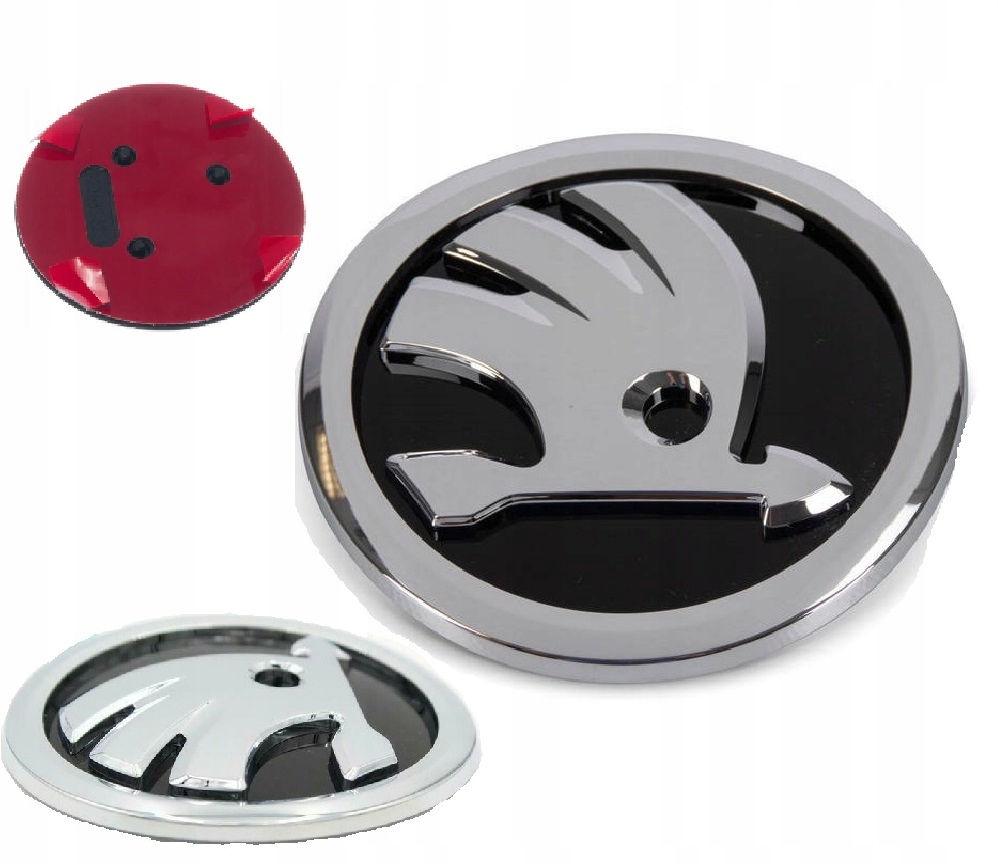 

3D Skoda Emblemat Znaczek Połysk 90mm Maska Klapa