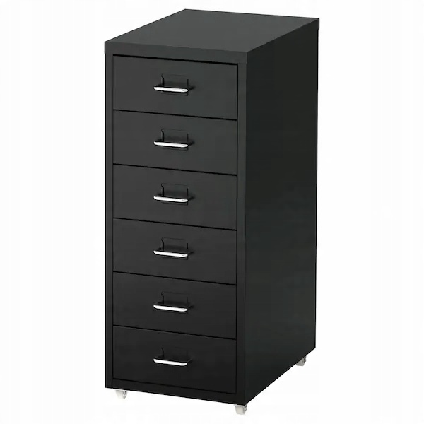 

Ikea Helmer Komoda na kółkach czarny 28x69 cm