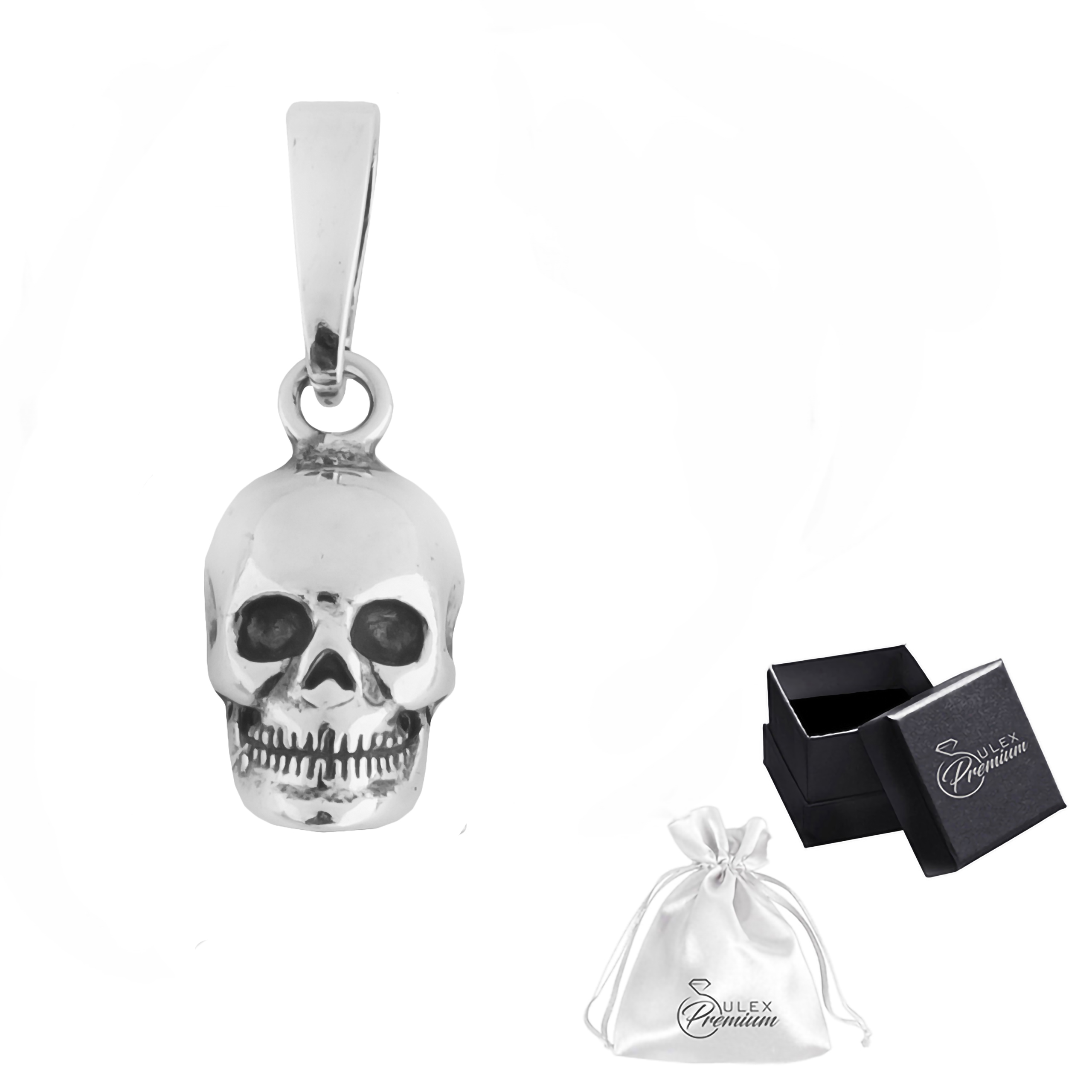 Lebka stříbro pr 925 Přívěsek Přívěsek Leštěný Gotická Lebka