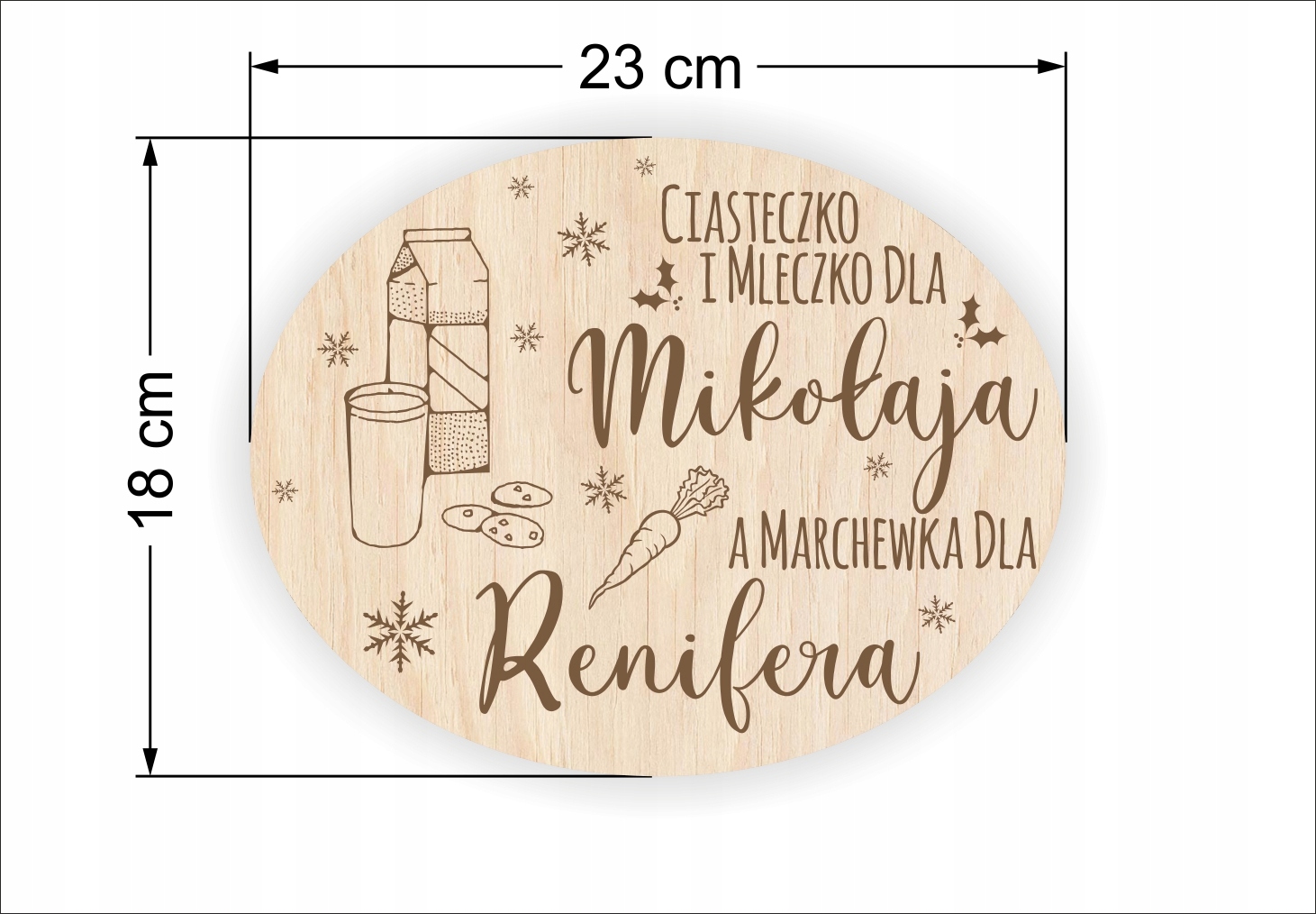 Drewniany Talerzyk TACKA dla Świętego Mikołaja Marka inna