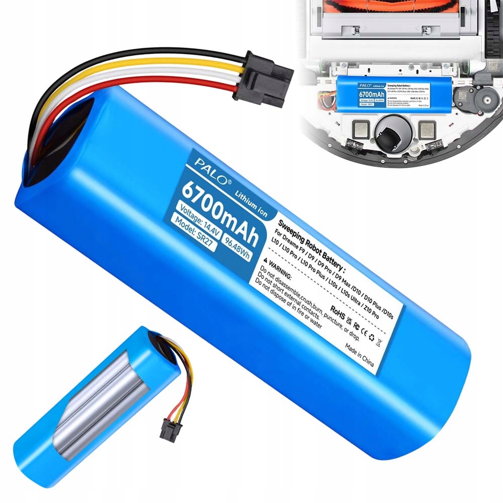 Bateria Akumulator Do Xiaomi Roborock S4/S5/S6/S7/Q7/D10 14,4V 6700MAH