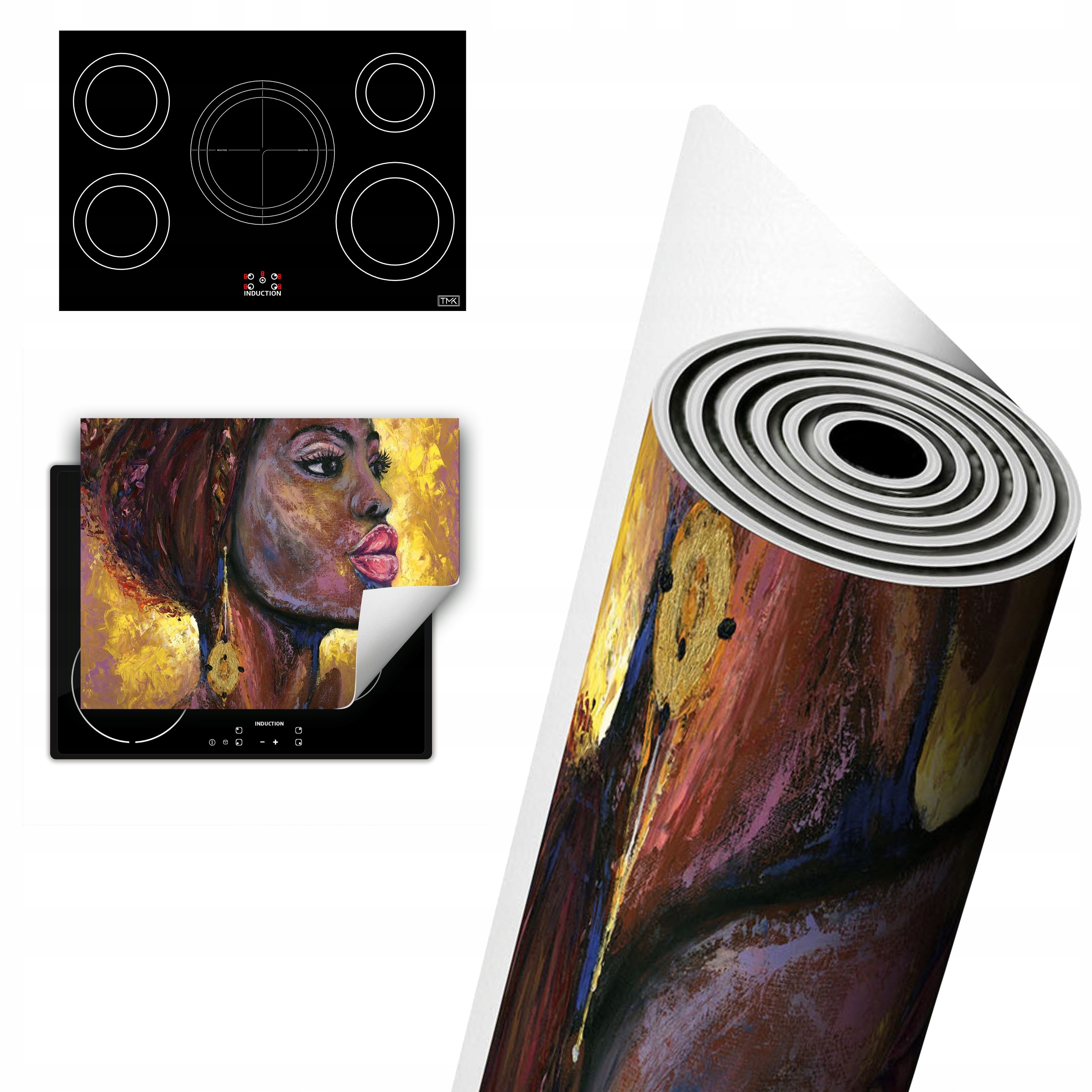 Vinylová Ochrana Na Indukci Deska 80x52 obraz žena