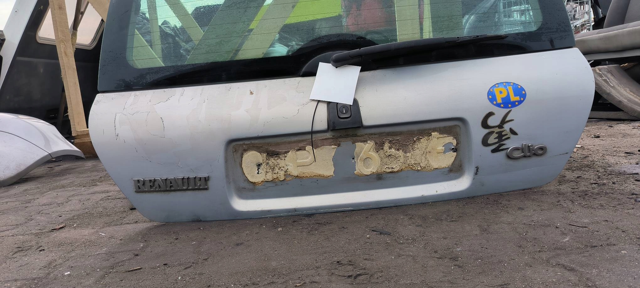trunk door boot SREBRNA RENAULT CLIO II
