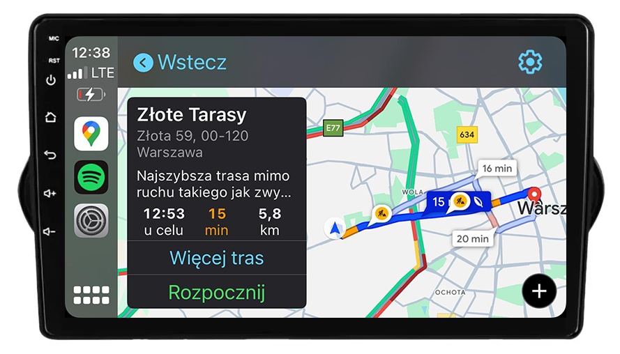 Fiat Tipo Navigace Android Radio Mapy Carplay Aplikace 8GB/128GB Dsp