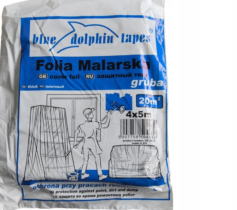 

Blue Dolphin Folia malarska gruba 4x5 m