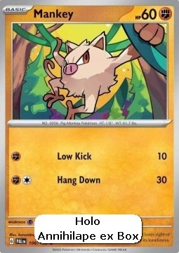 ORYGINALNA KARTA POKEMON Mankey (PAL 106) COSMOS HOLO PROMO