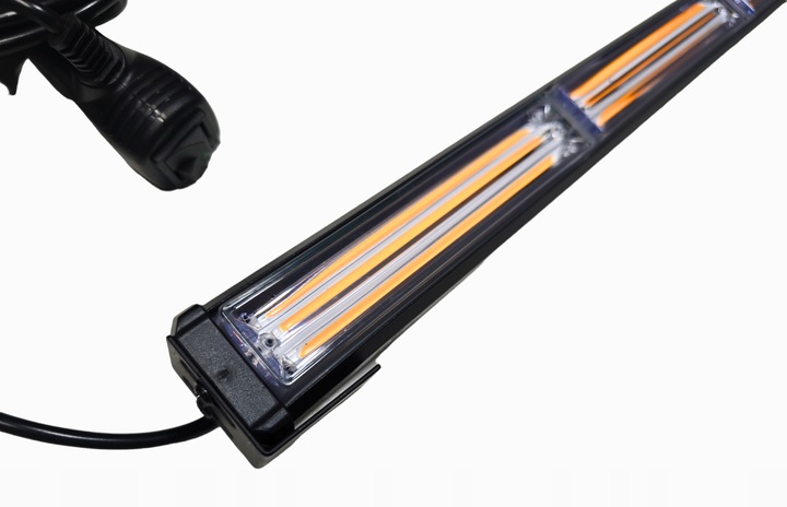 KOGUT STROBOSKOP BELKA OSTRZEGAWCZA LED MIGAJĄCA POMOC DROGOWA LAWETA 118CM Kolor pomarańczowy