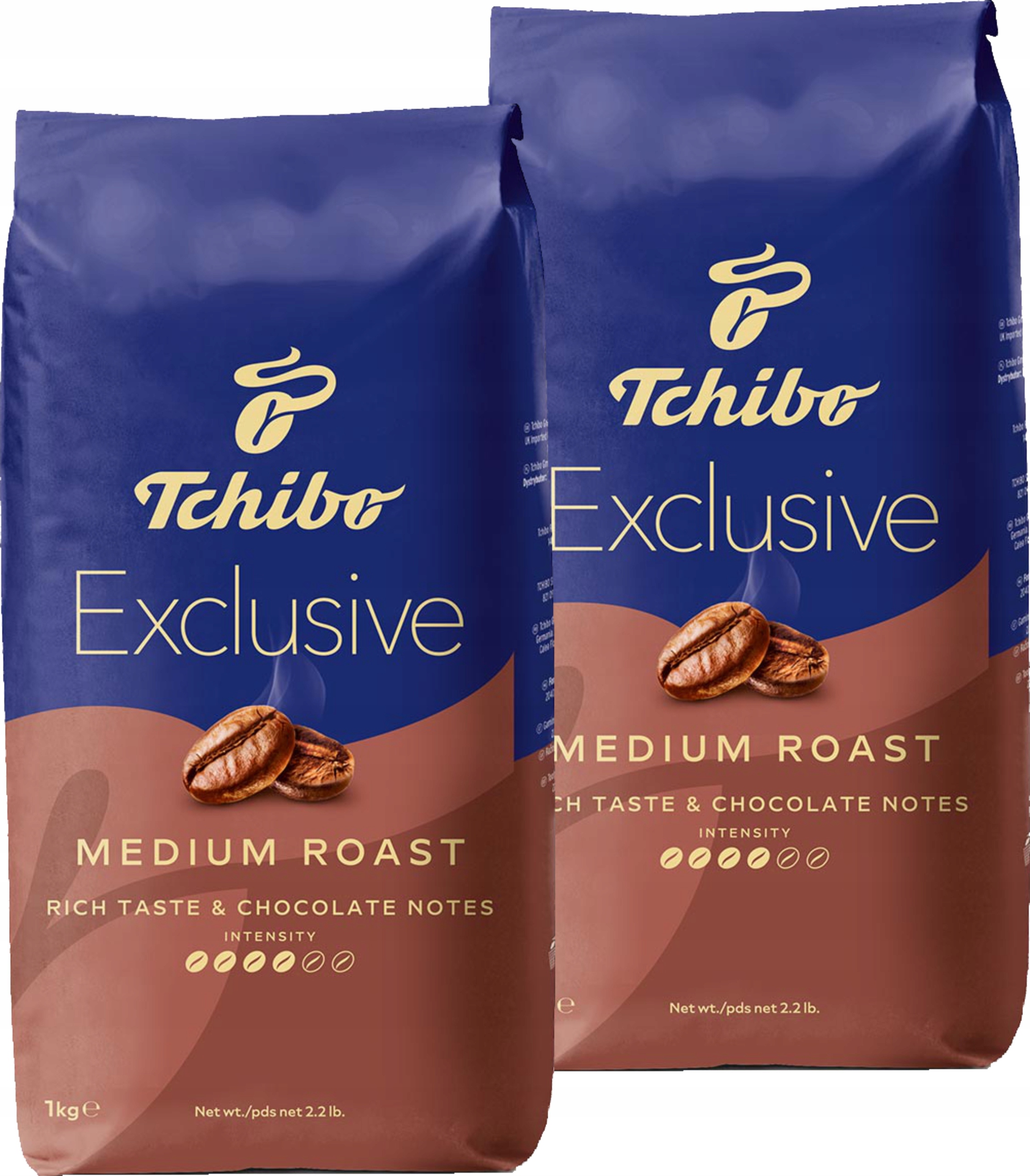 Levně Káva zrna Tchibo Exclusive Medium Roast 2 x 1kg