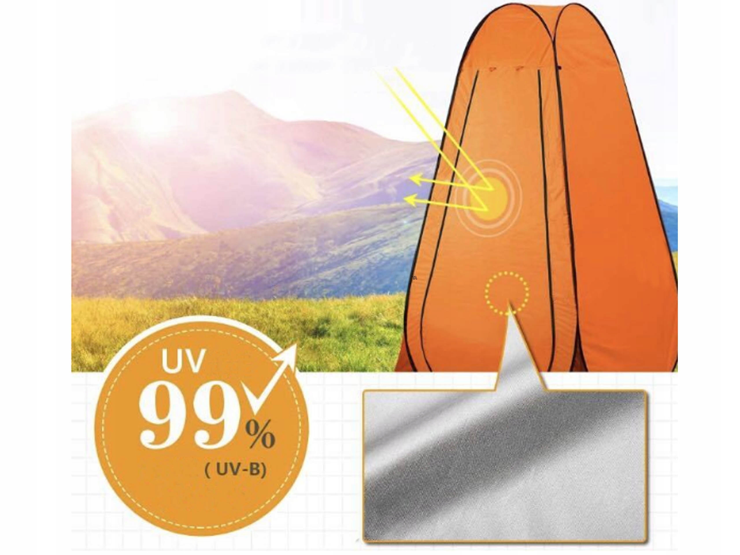 NAMIOT PRZEBIERALNIA TURYSTYCZNY PRYSZNIC TOALETA WC PRZENOŚNA Wysokość 125 cm