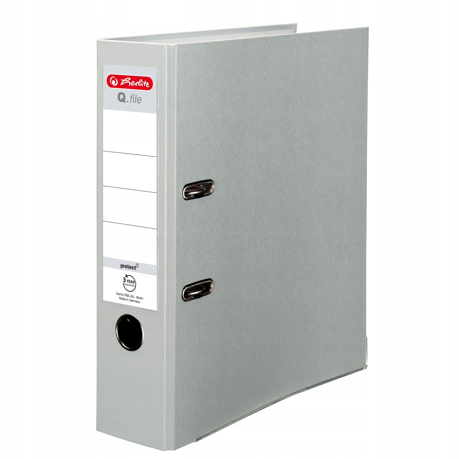 

Segregator A4 8cm 80mm Q.File szary Herlitz