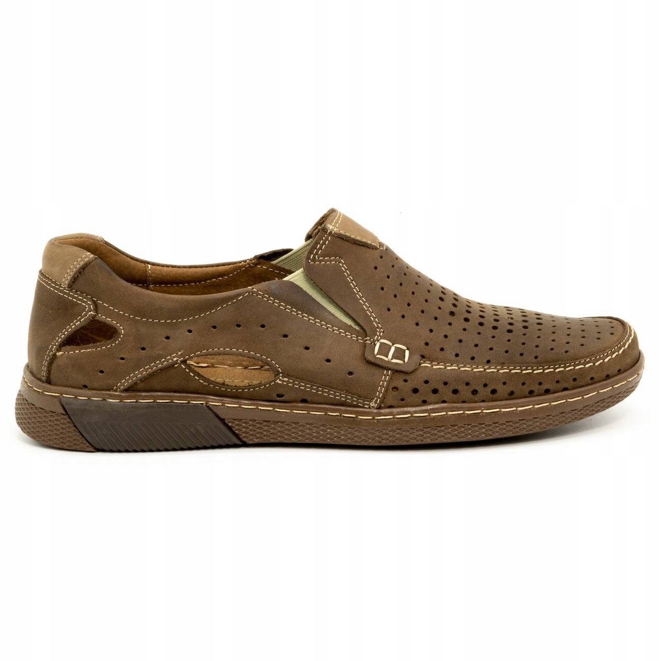 

Buty męskie mokasyny skórzane 937MP brązowe 47