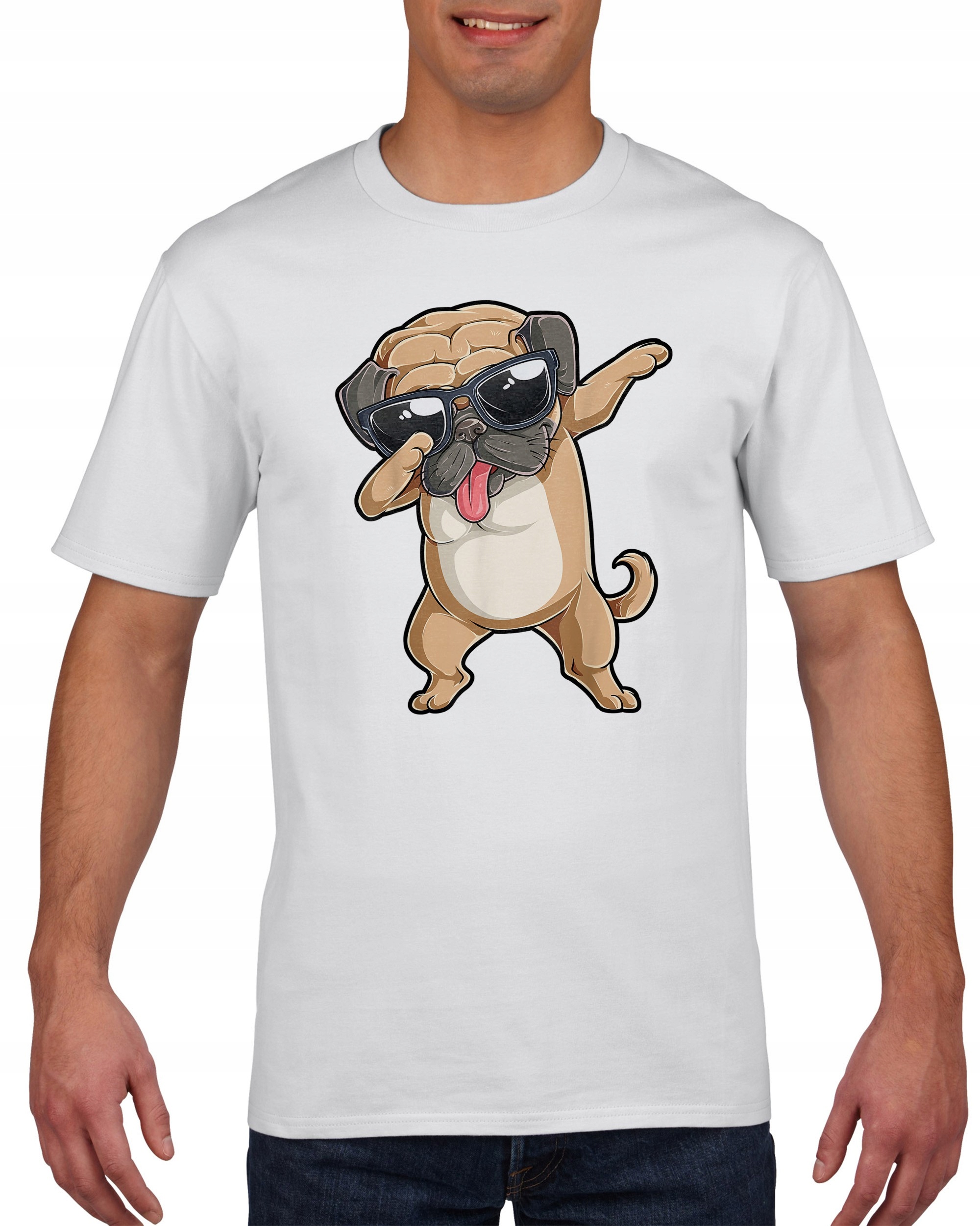 

Koszulka męska Dabbing pug mops pies L