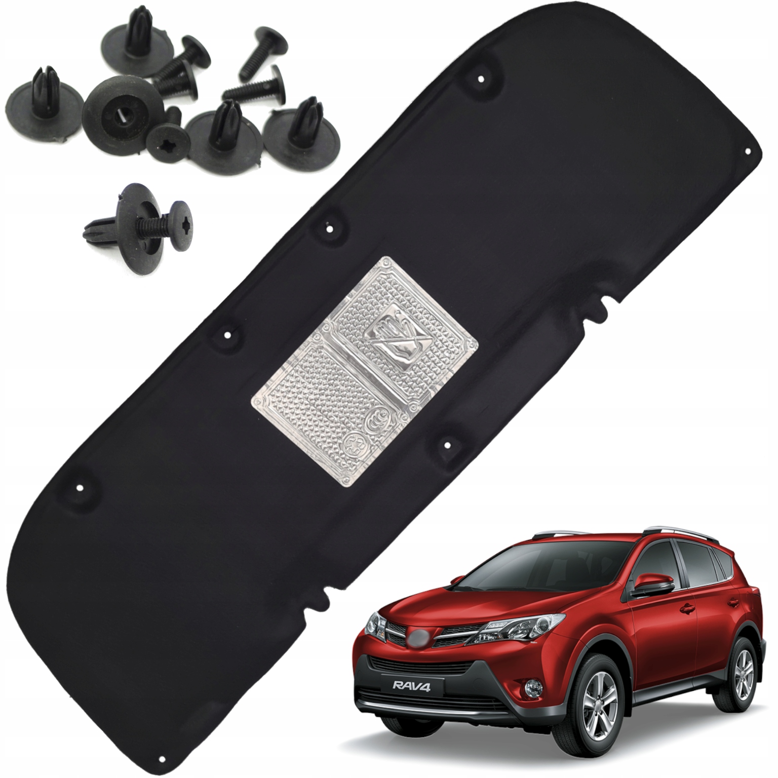 Toyota RAV4 Ztlumení Masky Odhlučnění Komory Podložka IV 12-19 Sponky Hq