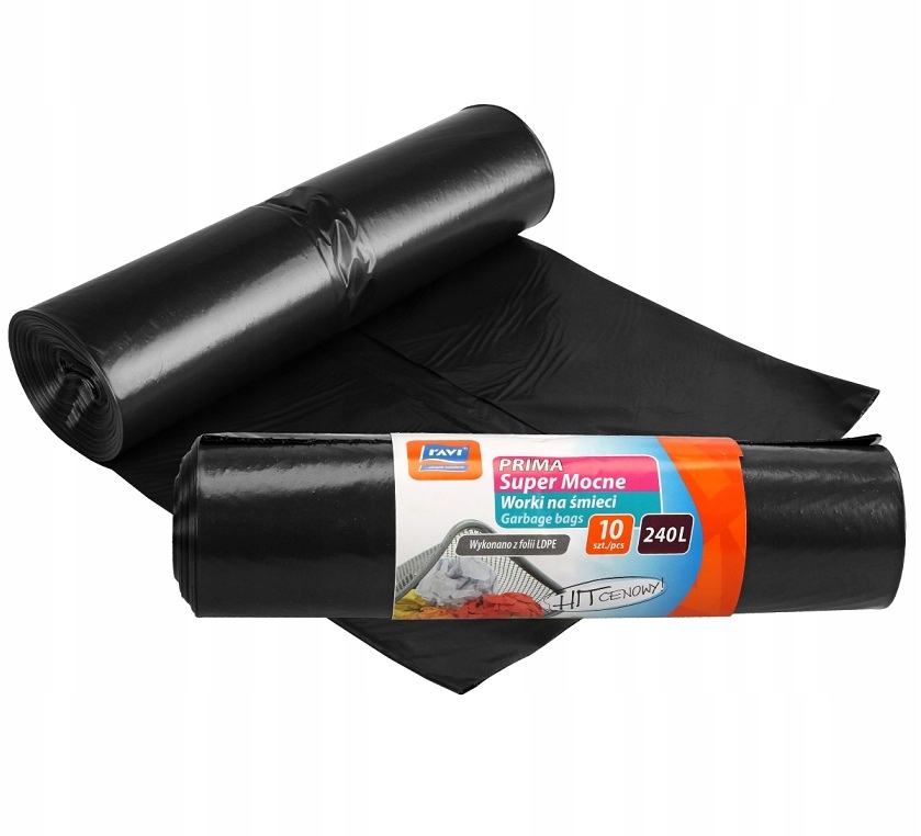 240л Extra 10шт. Black Garbage Bags 240 ltr.