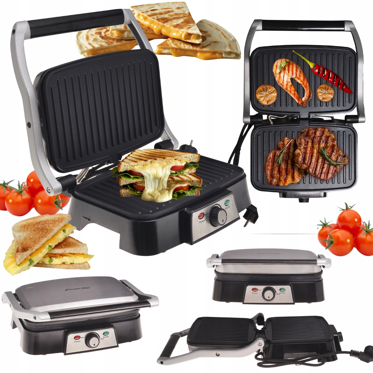 Elektrický Skládací Gril Na Sendviče A Tortilly Kamille