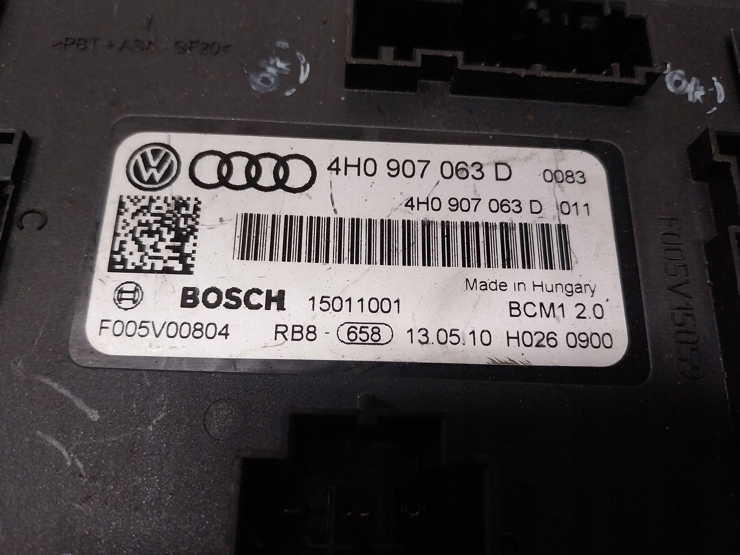 module control unit KOMFORTU BCM 4H0907063D AUDI A8 D4 VW TOUAREG 7P