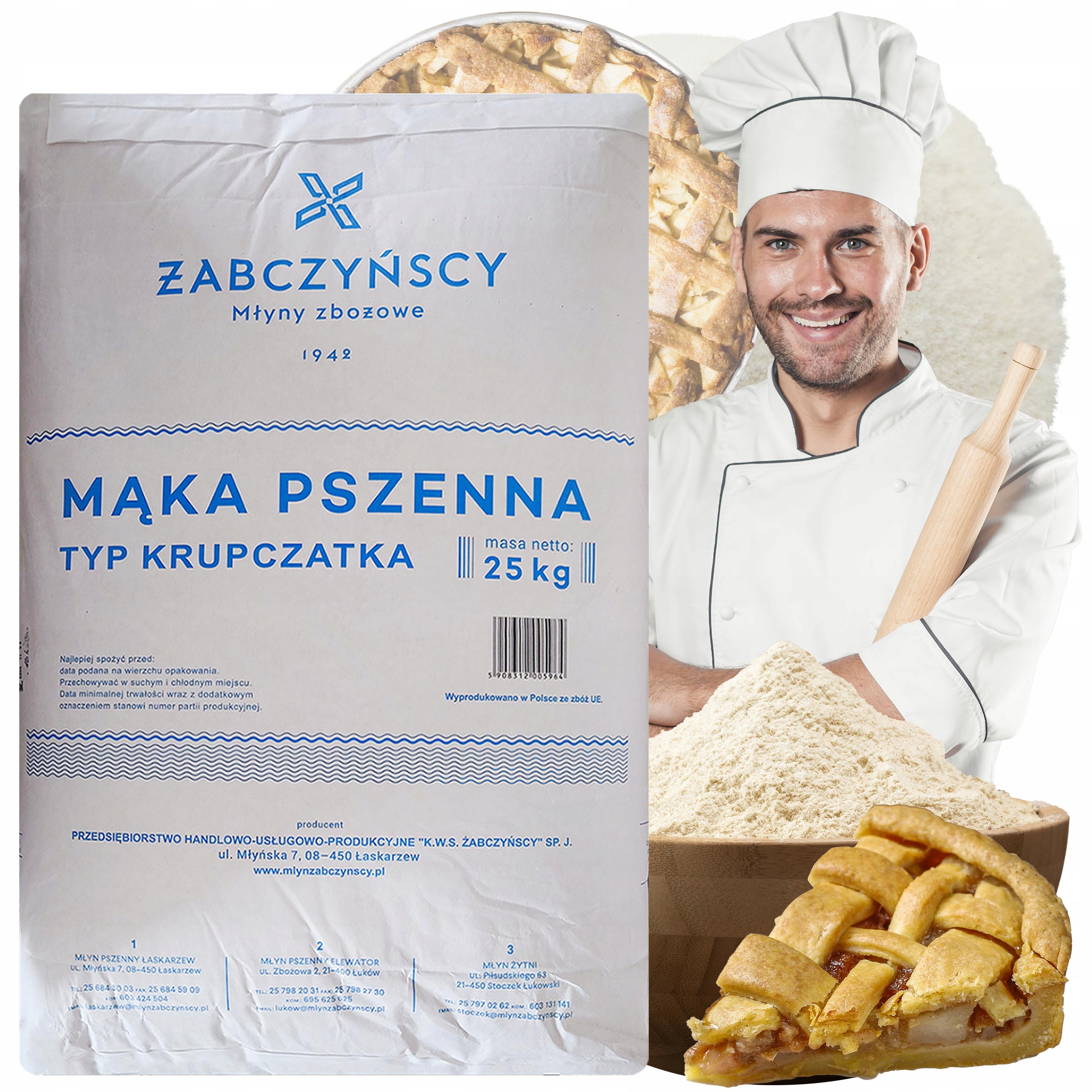 Pšeničná Mouka Krupčata Piškot Těsto 25KG