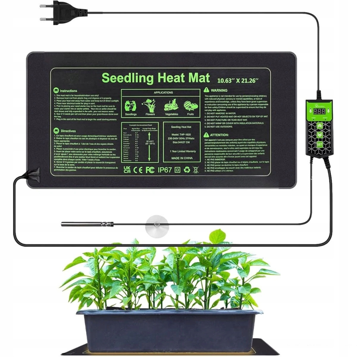 Levně Topný Rohož Do Terária 55x27 cm, 27 W, Regulátor, Pro Plazy A Rostliny