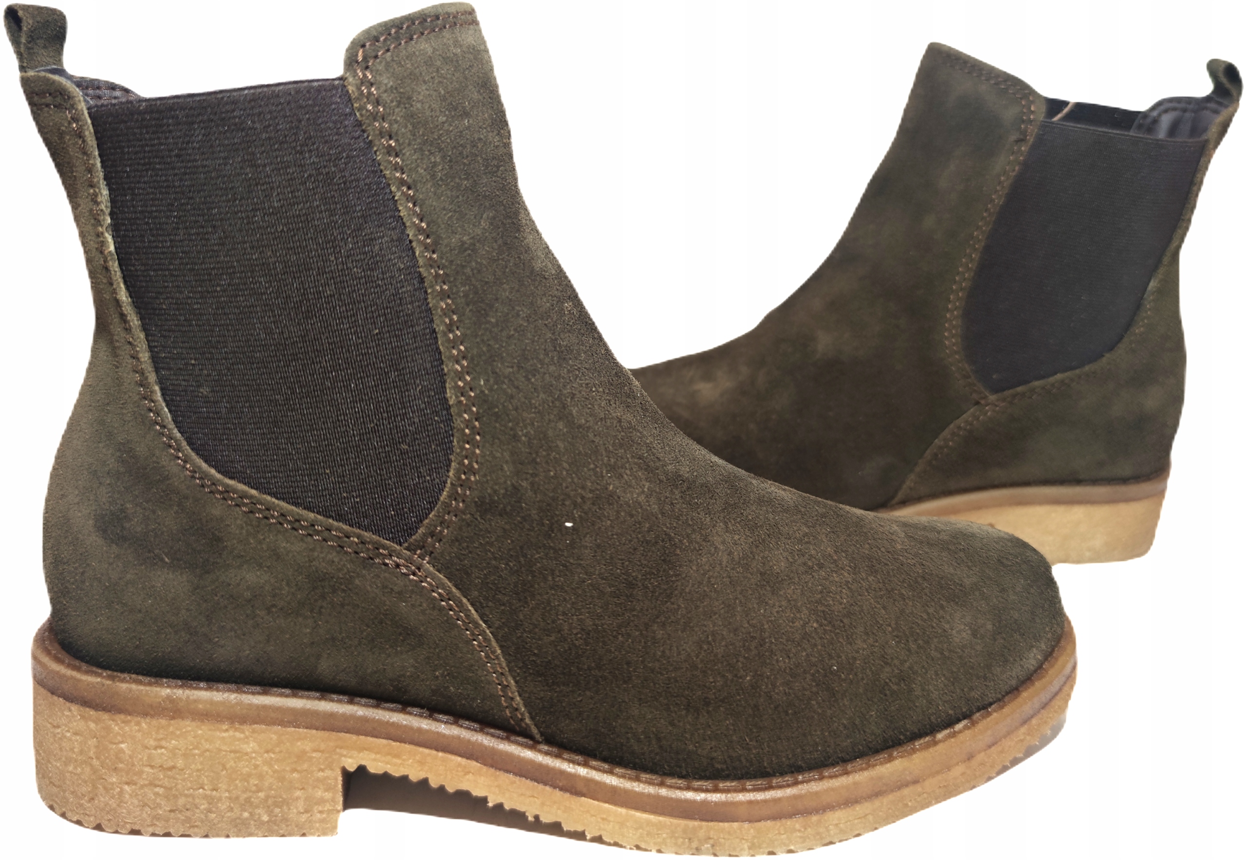 Kotníkové Boty Dýky Nubuk Gaia Verdi GV17 Oliva r36