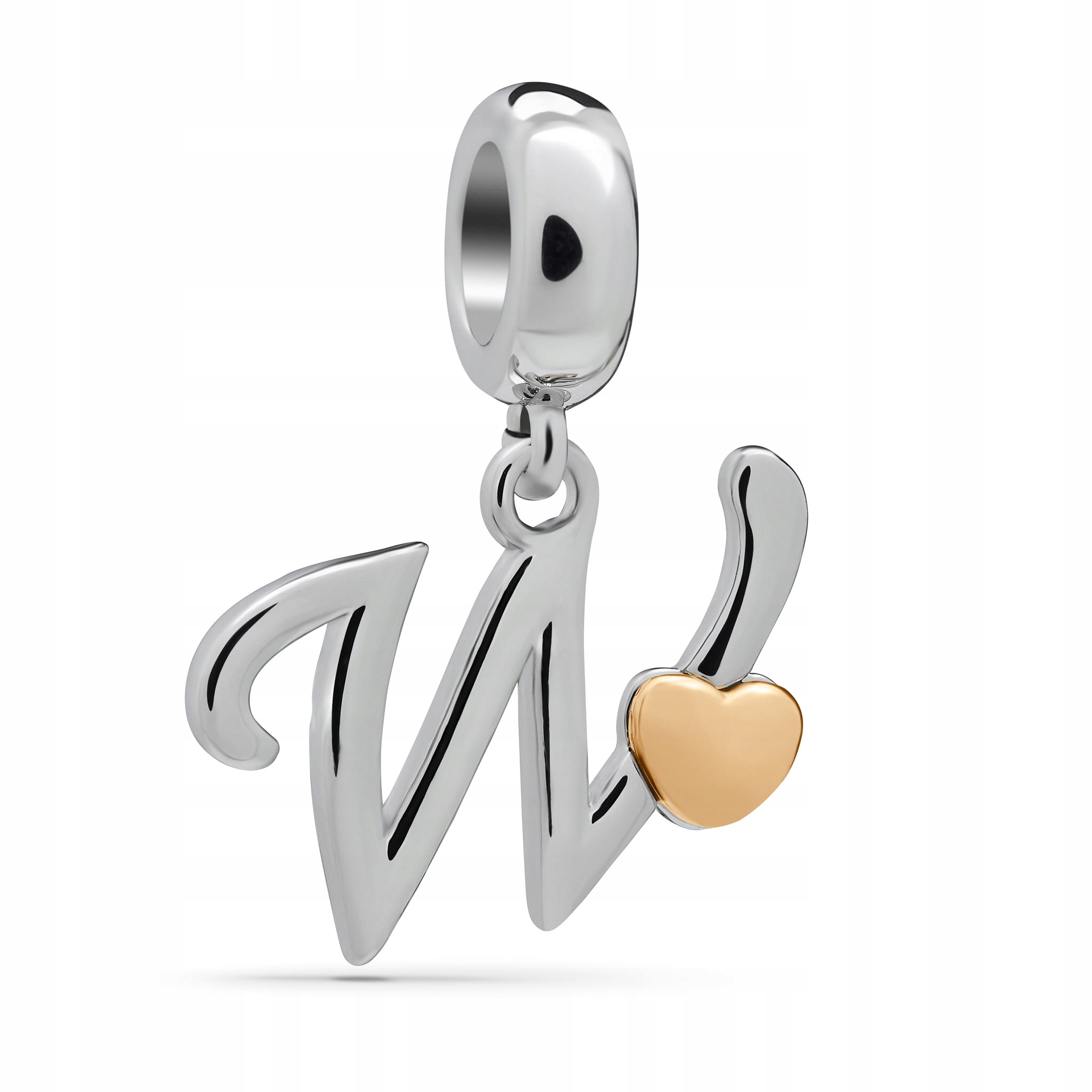 

Zawieszka Charms Literka W Serce Stal