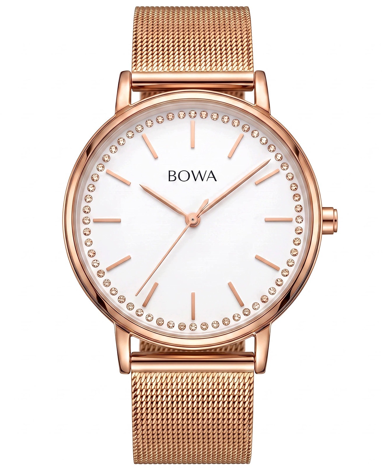 Hodinky Bowa Rio White-Rose Gold Mesh 38