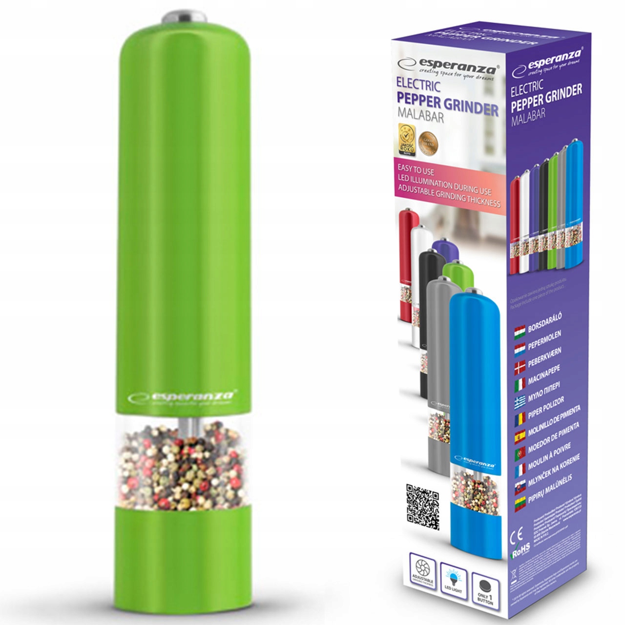 

Młynek Elektryczny Do Pieprzu Soli Ziół Przypraw