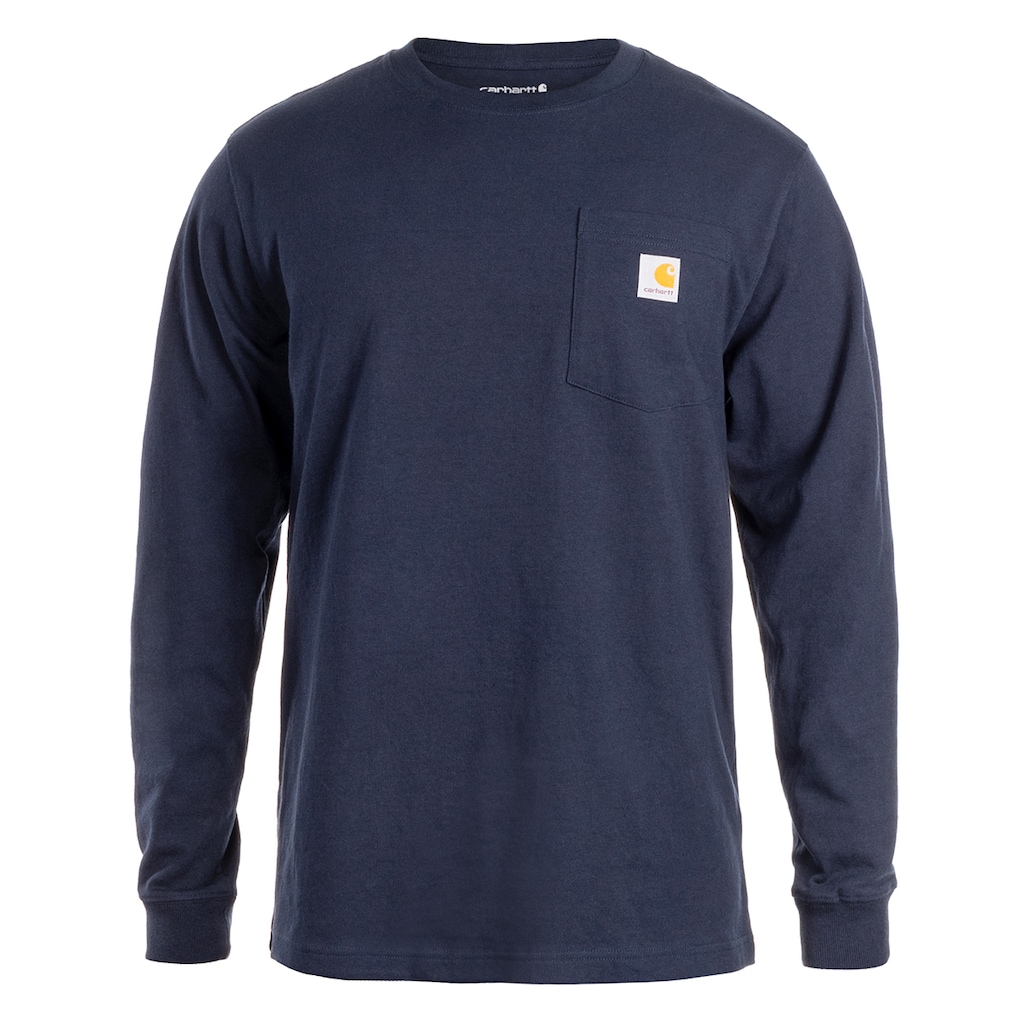 Tričko s dlouhým rukávem Carhartt Heavyweight Longsleeve Pocket Navy M