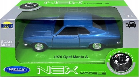 Opel Manta A 1970 1:34 -39 модель Welly NEX metalow