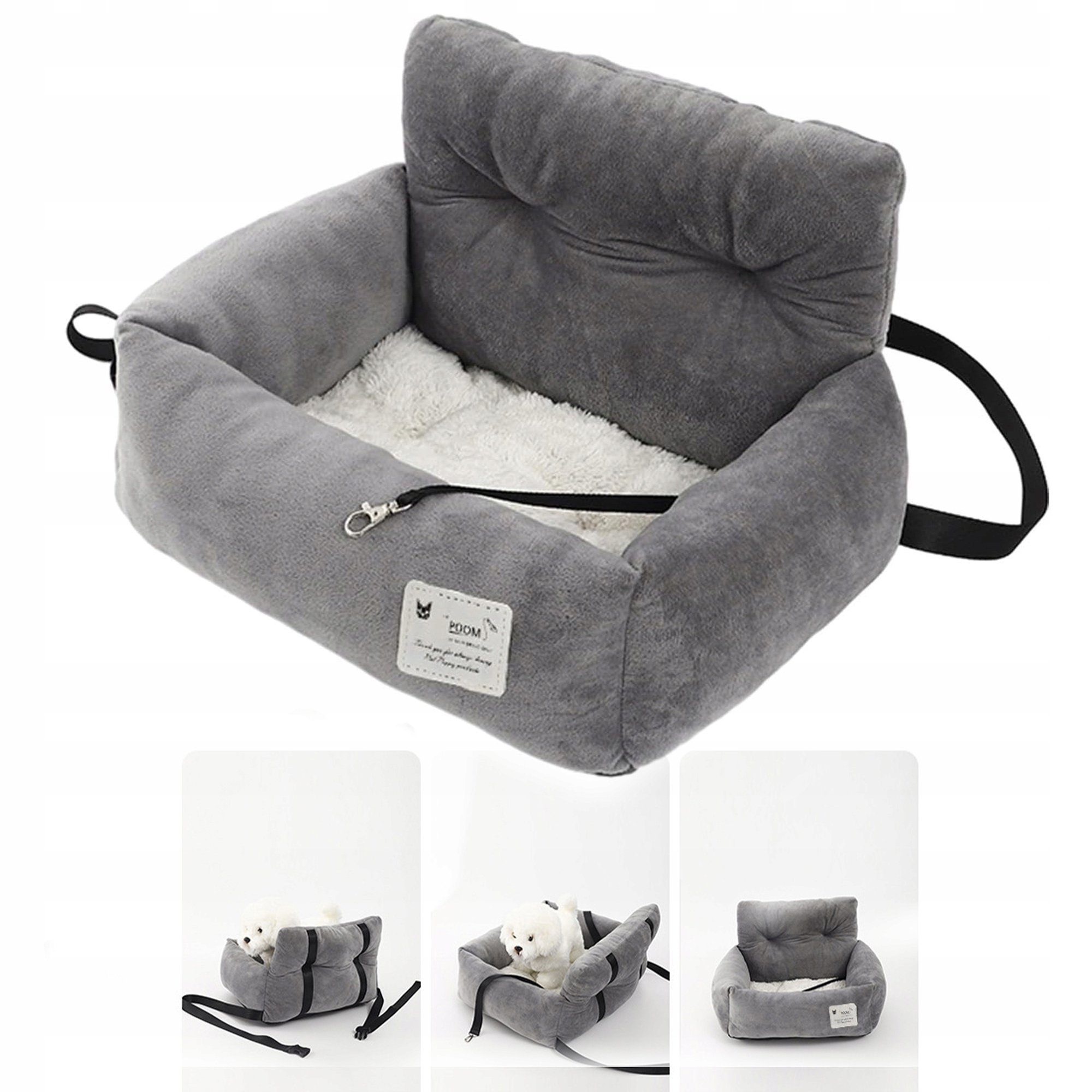 Levně Velká Sedačka Pro Psa Do Auta 53x42CM Polar Pásy