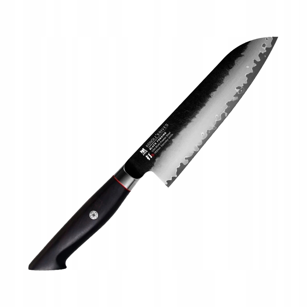 Kuchynský nôž Santoku 180 mm Konoll Black Forging