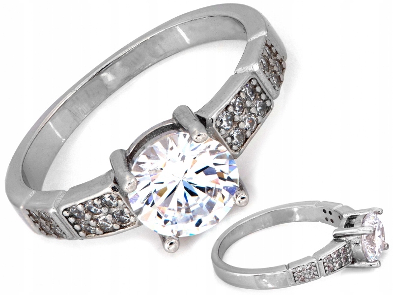 Prstýnek 925 s bílým očkem 2.98 g a zirkony na liště r16