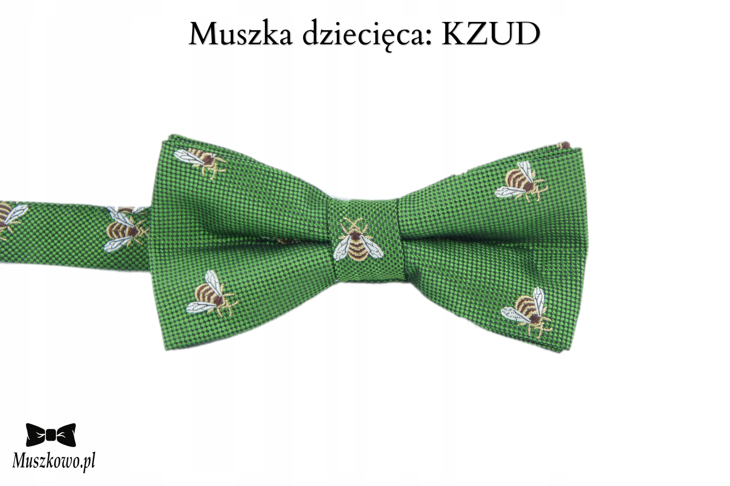 Szelki i muszka komplet 7-12 lat zielony wiosenny WZORY DO WYBORU Wzór dominujący bez wzoru