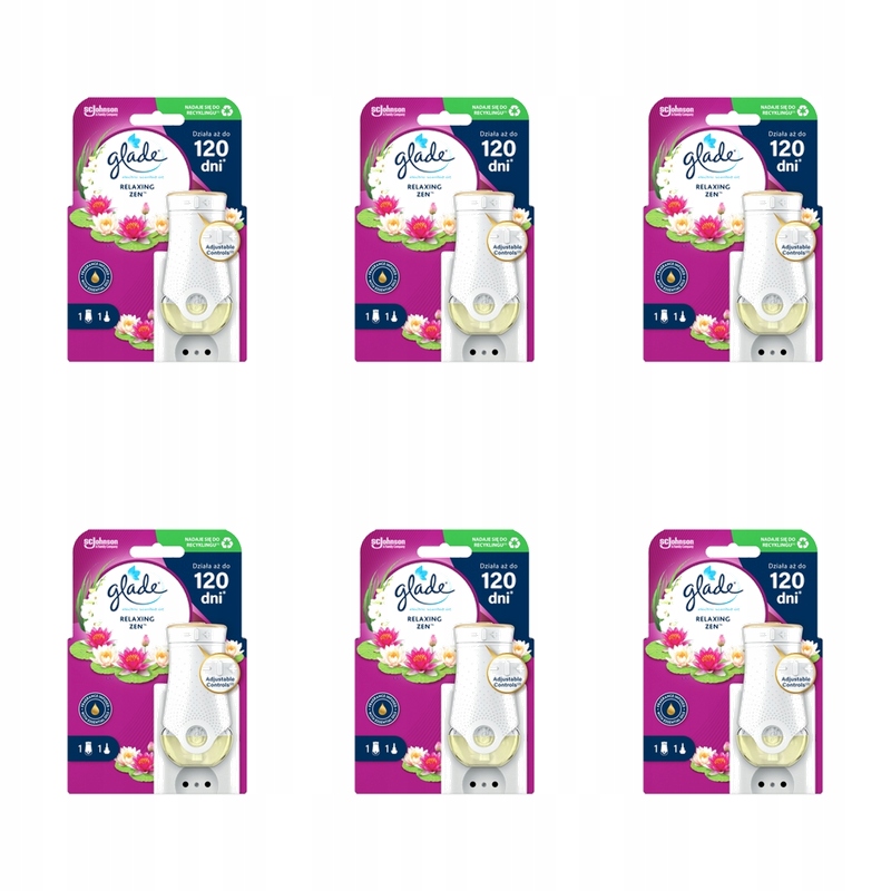 Glade Elektrický vonný olej Relaxing Zen 20 ml X6