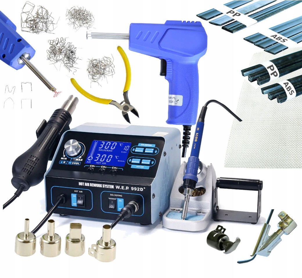 ZSZYWACZ PLASTIKU ZSZYWARKA SPAWARKA WEP 992D+ +Tworzywo 7xDysz BUT Żelazko