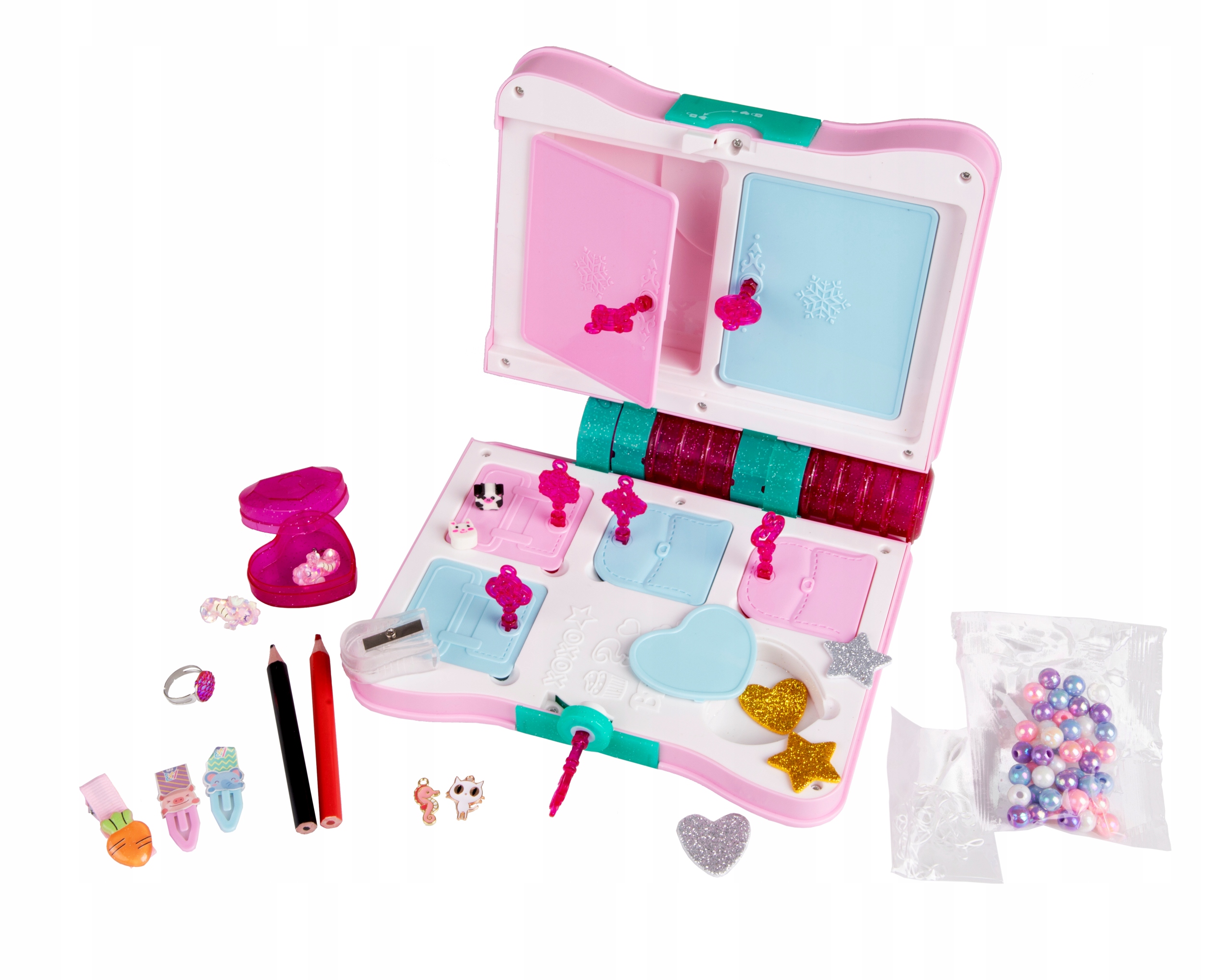 PAMIĘTNIK MAGICZNY NOTES Z AKCESORIAMI BIŻUTERIA NAKLJEKI DLA DZIEWCZYNKI Marka Norimpex