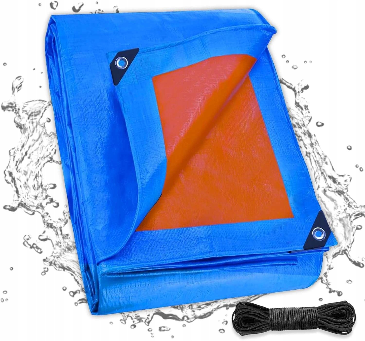 Krycí plachta 130 g/m² voděodolná, modrá 6x6 m