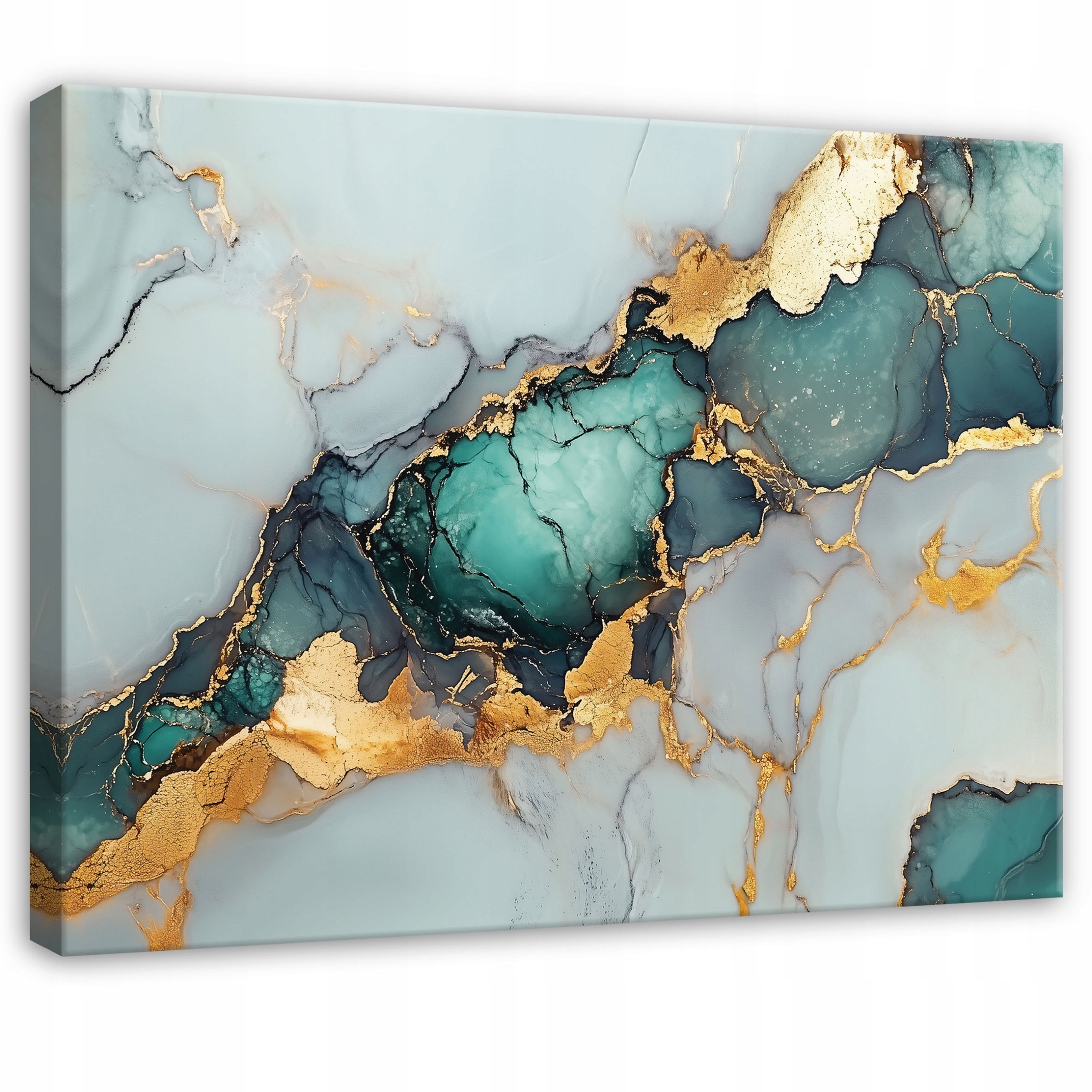 Obraz 120x80 Mramor abstrakce zlato tyrkys elegantní moderní umění