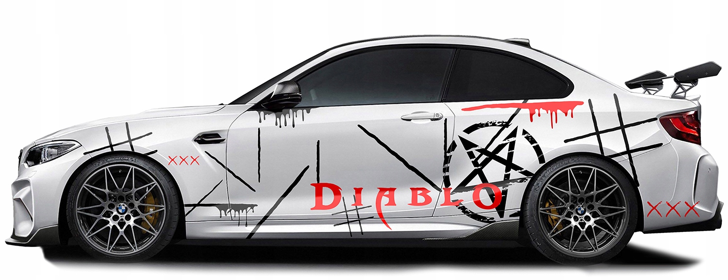 NAKLEJKI na Auto MOTYW DIABLO GWIAZDA 44x370cm 2X Producent code MG1094