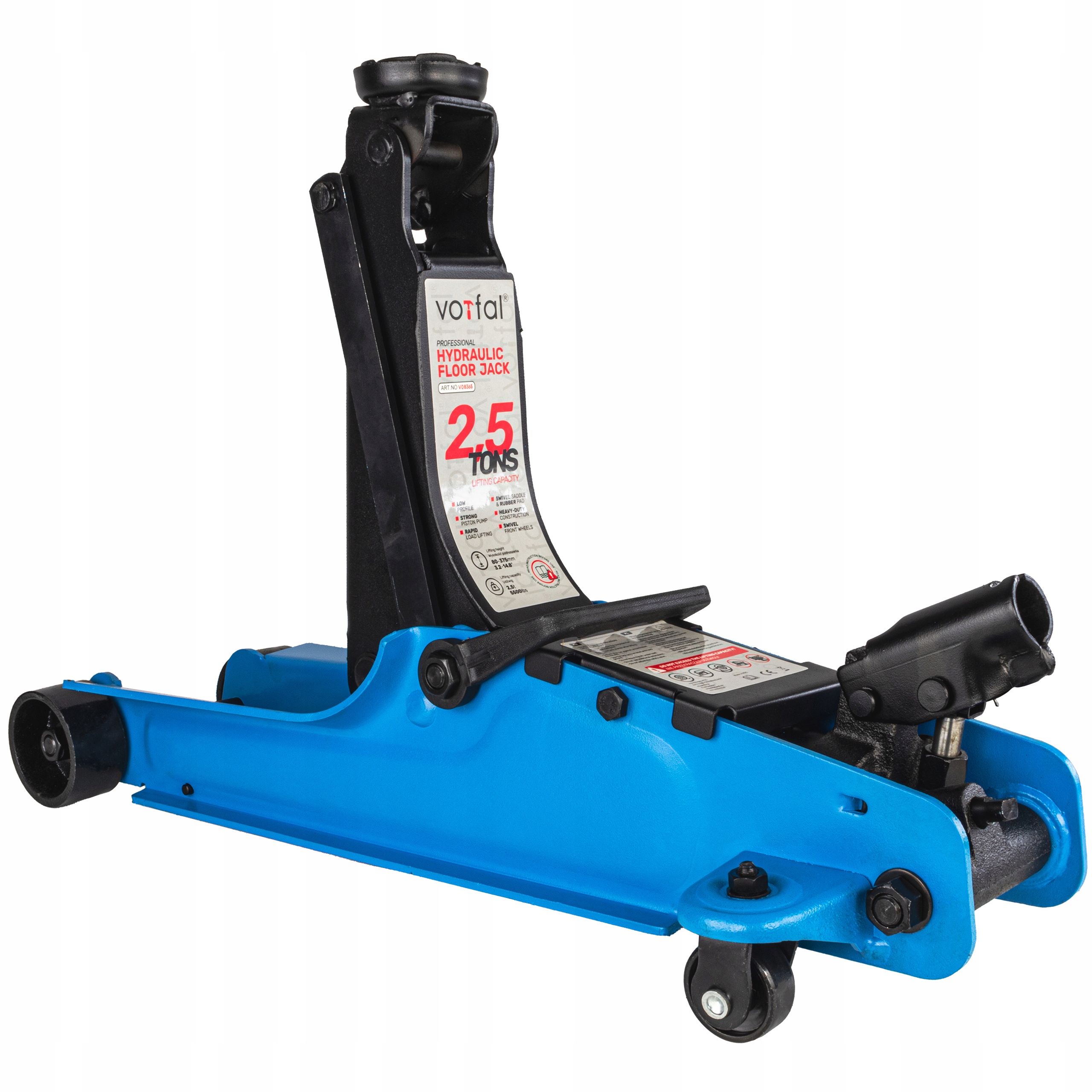 PODNOŚNIK SAMOCHODOWY LEWAREK ŻABA NISKOPROFILOWY PUNKTOWY 2,5T WALIZKA Kod producenta V08365